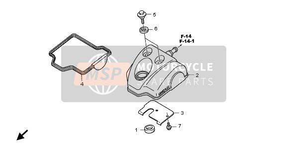 Honda CRF250R 2007 CYLINDER HEAD COVER for a 2007 Honda CRF250R