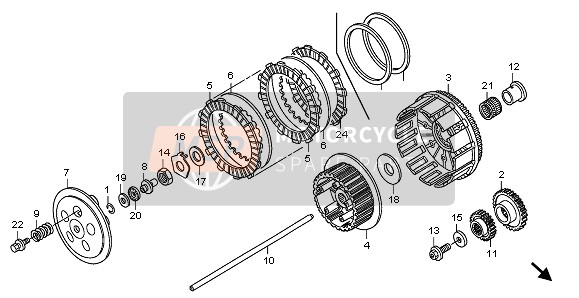 Honda CRF250R 2007 Embrayage pour un 2007 Honda CRF250R