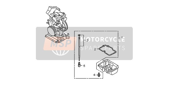 16205KRNA01, Needle Set, Jet (Nkbv), Honda, 1