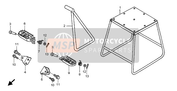 Honda CRF250R 2007 STAND & STEP for a 2007 Honda CRF250R