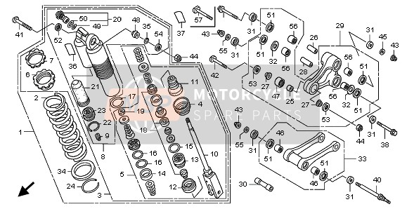 Honda CRF250R 2007 Cuscino posteriore per un 2007 Honda CRF250R