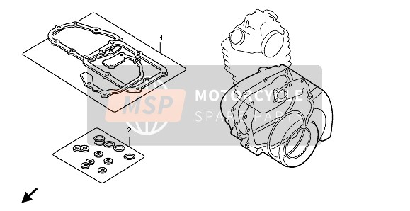 Honda CRF250X 2007 EOP-2 Kit guarnizioni B per un 2007 Honda CRF250X