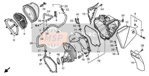 Honda CRF250X 2007 Filtro dell'aria per un 2007 Honda CRF250X