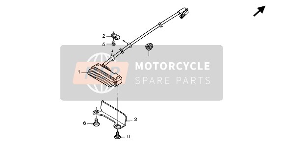 Honda CRF250X 2007 Fanale Posteriore per un 2007 Honda CRF250X