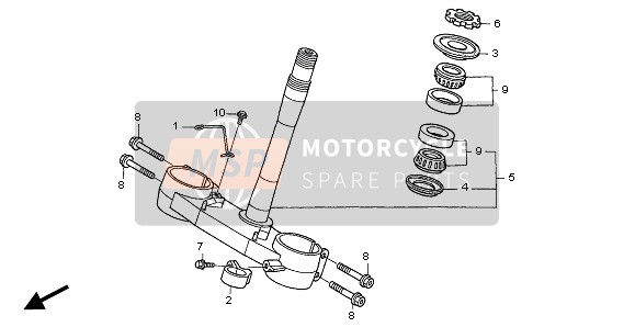 Honda CRF450X 2007 STEERING STEM for a 2007 Honda CRF450X