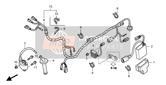 Honda CRF450X 2007 WIRE HARNESS for a 2007 Honda CRF450X