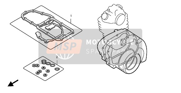 Honda XR650R 2007 EOP-2 Pakkingset B voor een 2007 Honda XR650R