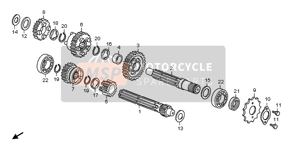 Honda CRF70F 2008 Transmission pour un 2008 Honda CRF70F