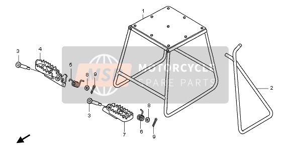 Honda CRF150RB-LW 2008 Standaard & Step voor een 2008 Honda CRF150RB-LW