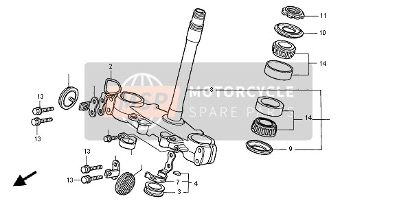 Honda XR400R 1996 STEERING STEM for a 1996 Honda XR400R