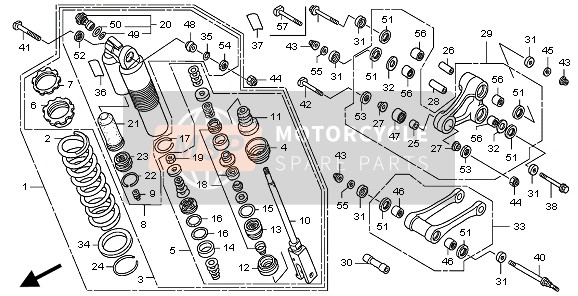 52400KRNA11, Cushion Assy., Rr. (Showa), Honda, 0