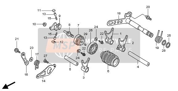 Honda CRF250X 2008 GEARSHIFT DRUM for a 2008 Honda CRF250X