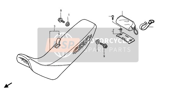 Honda XR400R 1996 Asiento para un 1996 Honda XR400R