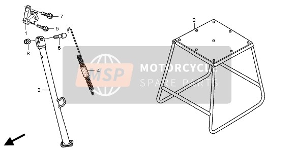 Honda CRF250X 2008 STAND for a 2008 Honda CRF250X