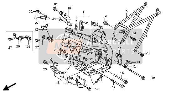 90101MENA10, Schraube, 8X28, Honda, 2