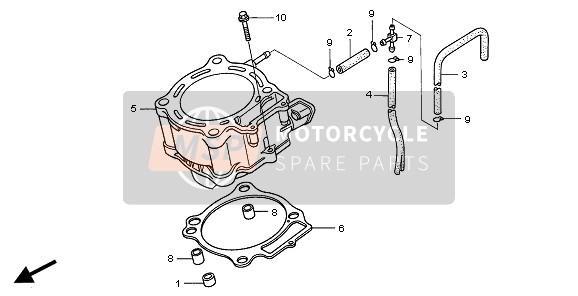 Honda CRF450X 2008 Cilindro per un 2008 Honda CRF450X