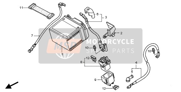 Honda CRF450X 2008 BATTERIE für ein 2008 Honda CRF450X