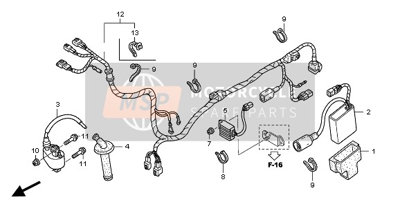 Honda CRF450X 2008 WIRE HARNESS for a 2008 Honda CRF450X