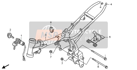 Honda CRF50F 2009 FRAME BODY for a 2009 Honda CRF50F