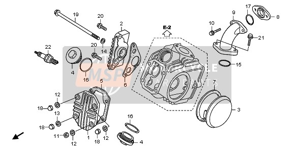 Honda CRF70F 2009 CYLINDER HEAD COVER for a 2009 Honda CRF70F