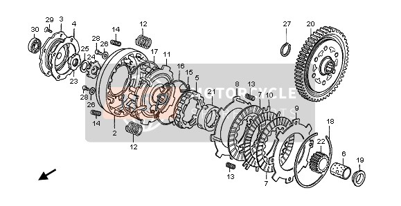 Honda CRF70F 2009 CLUTCH for a 2009 Honda CRF70F