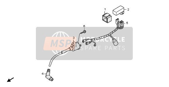 Honda CRF70F 2009 WIRE HARNESS & IGNITION COIL for a 2009 Honda CRF70F