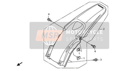 80101KSEA50ZA, Fender Set, Rr. (Wl) *TYPE1 * (TYPE1 ), Honda, 0