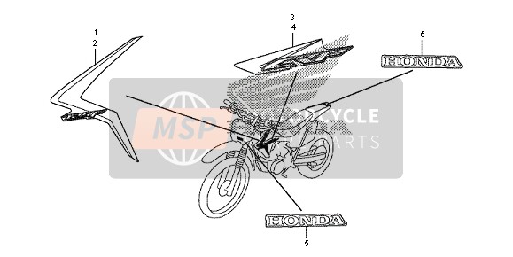 Honda CRF125F-SW 2014 Marchio per un 2014 Honda CRF125F-SW