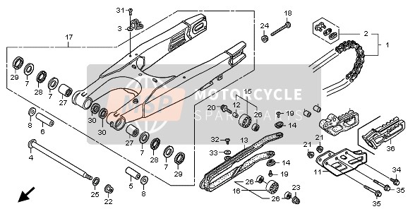 52175KRNA30, Rolle Kompl., Kette (42mm, Honda, 0