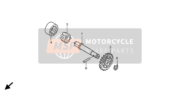 Honda CRF450R 2009 OIL PUMP for a 2009 Honda CRF450R