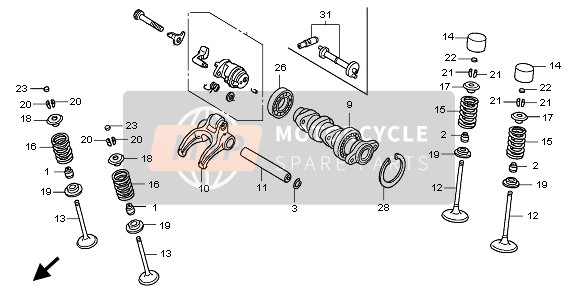 Honda CRF450X 2009 CAMSHAFT & VALVE for a 2009 Honda CRF450X