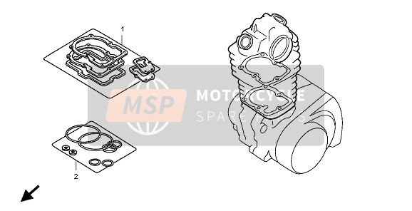 Honda CRF450X 2009 EOP-1 Gasket Kit A for a 2009 Honda CRF450X