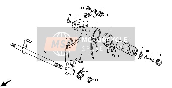 Honda CRF50F 2010 IngranaggioShift Drum per un 2010 Honda CRF50F