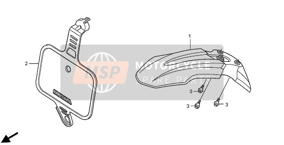 Honda CRF50F 2010 FRONT FENDER for a 2010 Honda CRF50F