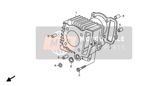 Honda CRF70F 2010 CYLINDER for a 2010 Honda CRF70F