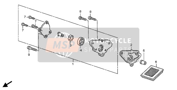 Honda CRF70F 2010 OIL PUMP for a 2010 Honda CRF70F