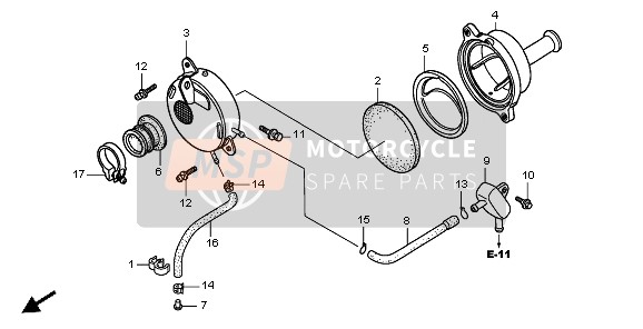 Honda CRF70F 2010 AIR CLEANER for a 2010 Honda CRF70F