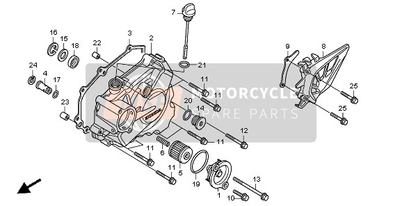 91204MENA31, Oliekeerring 10X21X5, Honda, 2