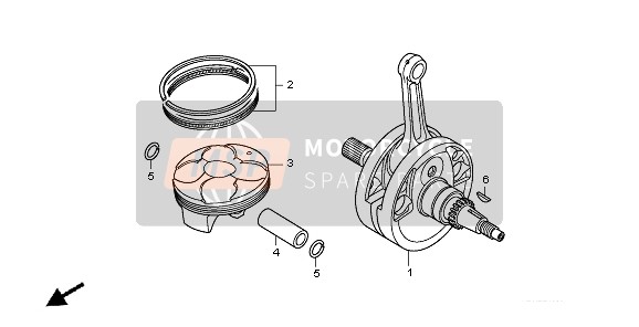 13111KRNA60, Kolbenbolzen (43.6mm), Honda, 0