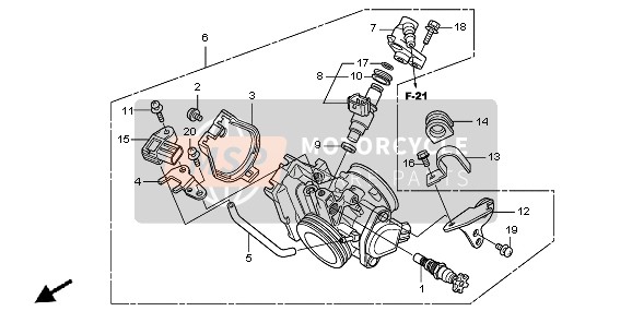 16400KRNA41, Throttle Body Assy.(GQD2A A), Honda, 0