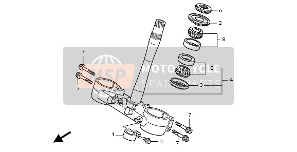 53219KRNA40, Sous Ens. De Tige,  Direct, Honda, 0