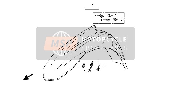 Honda CRF250R 2010 FRONT FENDER for a 2010 Honda CRF250R