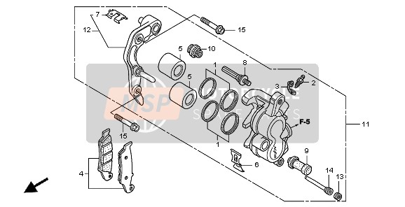 Honda CRF250R 2010 FRONT BRAKE CALIPER for a 2010 Honda CRF250R