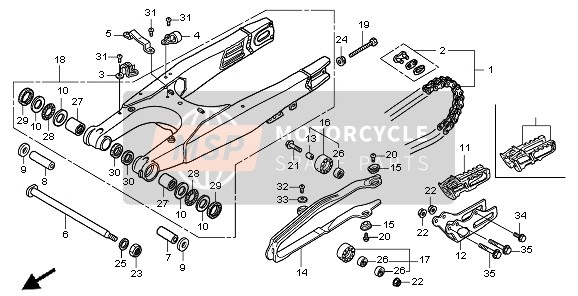 Honda CRF250R 2010 SWING ARM for a 2010 Honda CRF250R