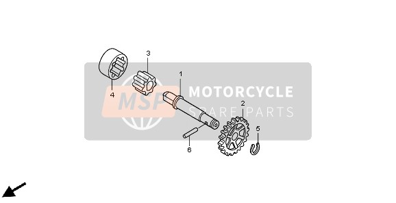 Honda CRF450R 2010 OIL PUMP for a 2010 Honda CRF450R