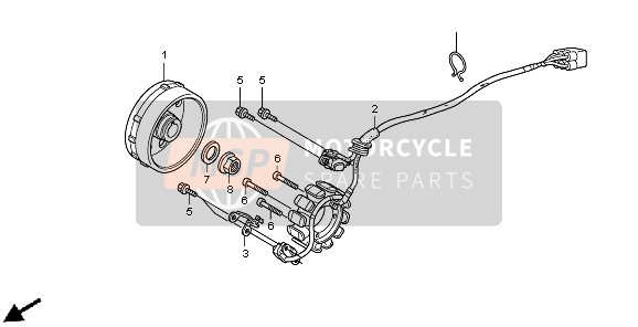 Honda CRF450R 2010 GENERATOR für ein 2010 Honda CRF450R