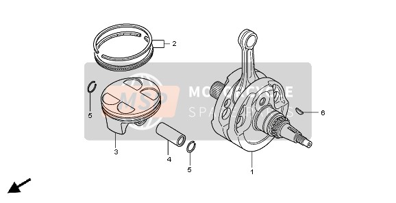 Honda CRF450R 2010 CRANKSHAFT & PISTON for a 2010 Honda CRF450R