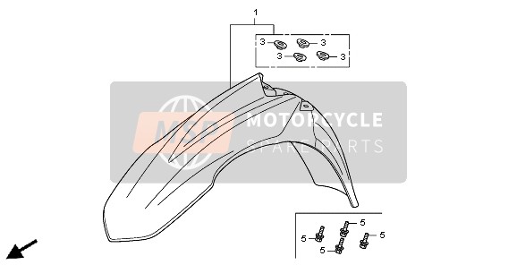 Honda CRF450R 2010 FRONT FENDER for a 2010 Honda CRF450R