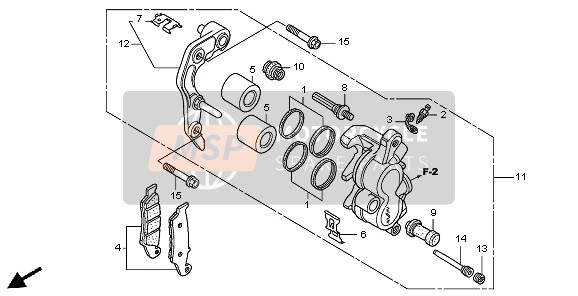 Honda CRF450R 2010 BREMSSATTEL VORNE für ein 2010 Honda CRF450R