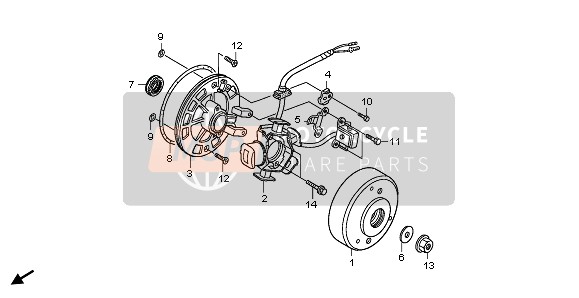 Honda CRF50F 2011 GENERATOR for a 2011 Honda CRF50F